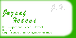 jozsef hetesi business card